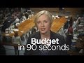 The Budget in ninety seconds