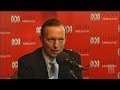 Abbott uses fire analogy to describe budget