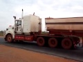 Jamieson Transport road train pulling out of parking bay