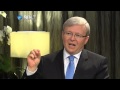 Prime Minister Kevin Rudd talks with Andrew Bolt