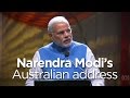 India&#039;s PM Narendra Modi speaks in Sydney