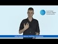 Auslan: Information about making a complaint to the Australian Human Rights Commission