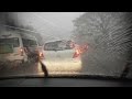 Windscreen smashes as hail pounds Brisbane