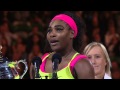 Serena Williams winning speech (Final) - Australian Open 2015