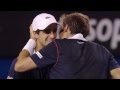 Doubles final: 200kmh serve in the head - Australian Open 2015