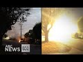 Power pole explodes in Perth suburb